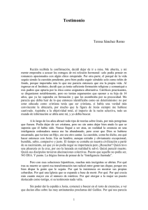 Testimonio (Teresa Sánchez Romo)