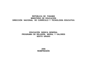 REPÚBLICA  DE   PANAMÁ MINISTERIO  DE  EDUCACIÓN