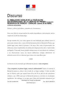 Discurso - La France au Venezuela