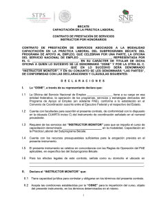 Contrato CPL-Honorarios - Secretaría del Trabajo y Previsión Social
