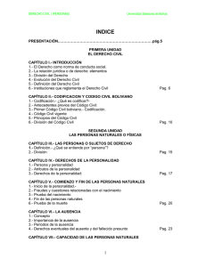 Concepto del Derecho Civil - Universidad Salesiana de Bolivia