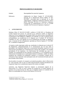 PRONUNCIAMIENTO N° 000-2013/DSU