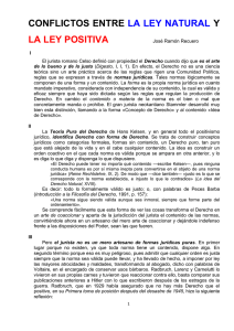 CONFLICTOS ENTRE LA LEY NATURAL Y LA LEY