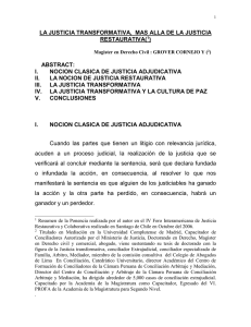 LA JUSTICIA TRANSFORMATIVA,  MAS ALLA DE LA JUSTICIA RESTAURATIVA( )