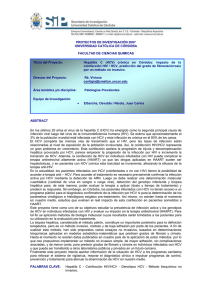 (HCV) crónica en Córdoba: impacto de la coinfección HIV / HCV