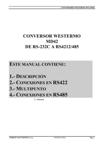 Conversor RS232 a RS422485 Westermo MD42