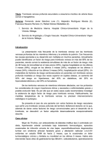 Título Autores común e hipogástrica. Francisco Navarro Romero (1), Rafael Gómez Medialdea (2).