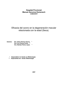 Eficacia del ozono en la degeneración macular Hospital Provincial Manuel Ascunce Domenech