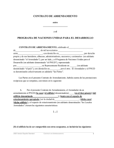 CONTRATO DE ARRENDAMIENTO PROGRAMA DE NACIONES UNIDAS PARA EL DESARROLLO