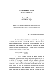 CORTE SUPREMA DE JUSTICIA William Namén Vargas  SALA DE CASACIÓN CIVIL
