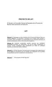 PROYECTO DE LEY LEY Buenos Aires sancionan con fuerza de