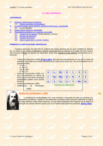 Unidad 7: La tabla periódica.  I.E.S. SAN DIEGO DE ALCALÁ