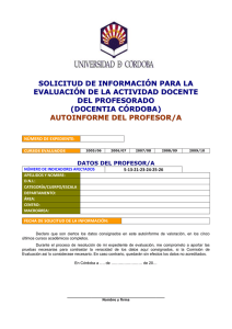 AGENCIA ANDALUZA DE - Universidad de Córdoba