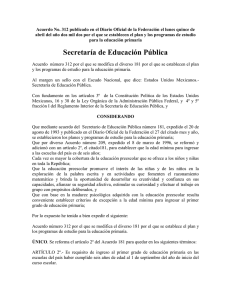 Acuerdo No. 312 - Secretaría de Educación de Yucatán