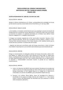 RESOLUCIONES DEL CONSEJO UNIVERSITARIO GESTION DEL