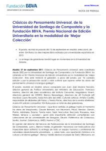 Clásicos do Pensamento Universal Universidad de Santiago de Compostela y la