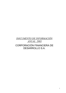 CORPORACIÓN FINANCIERA DE DESARROLLO S.A. DOCUMENTO DE INFORMACIÓN