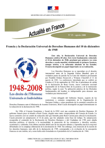 Francia y la Declaración Universal de Derechos Humanos del 10... de 1948  N° 35 – agosto 2008