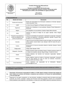Comisión Nacional de Hidrocarburos Cap VII Formato de Solicitud de Información para