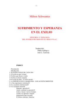 Schwantes.Sufrimiento esperanza en exilio
