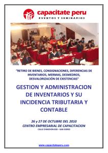 GESTION Y ADMINISTRACION DE INVENTARIOS Y SU INCIDENCIA TRIBUTARIA Y