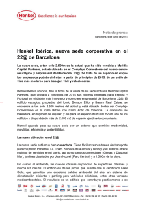 Henkel  Ibérica,  nueva  sede  corporativa ... 22@ de Barcelona Nota de prensa