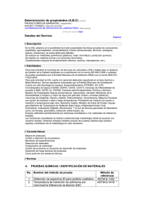 Determinación de propiedades (A,B,C) | servicio