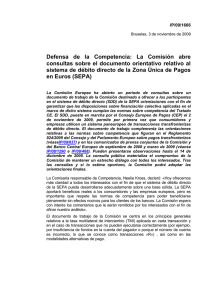 Defensa  de  la  Competencia:  La ... consultas sobre el  documento orientativo relativo al