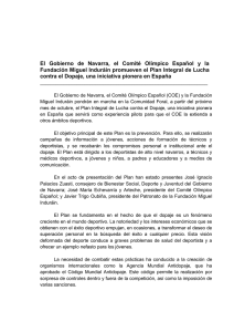 El Gobierno de Navarra, el Comité Olímpico Español y la Fundación