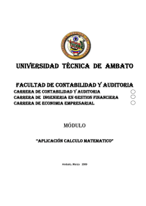 UNIVERSIDAD TÉCNICA DE AMBATO FACULTAD DE