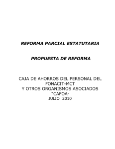 propuesta de reforma - Caja de Ahorros del Fonacit MCTI otros