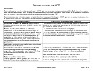 Elementos necesarios para el IFSP