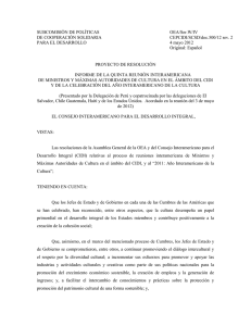 SUBCOMISIÓN DE POLÍTICAS OEA/Ser.W/IV DE COOPERACIÓN SOLIDARIA CEPCIDI/SCSD/doc.500/12 rev. 2