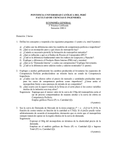 Práctica 3 ciclo 2003-1 - Pontificia Universidad Católica del Perú