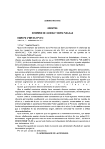 ADMINISTRATIVAS DECRETOS MINISTERIO DE HACIENDA Y OBRAS PUBLICAS