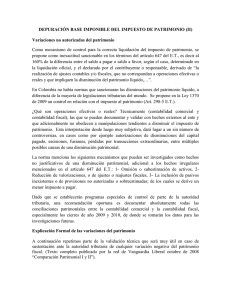 DEPURACIÓN BASE IMPONIBLE DEL IMPUESTO DE PATRIMONIO (II)