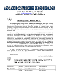 Carta mensual, Febrero 2000 - Asociación Costarricense de
