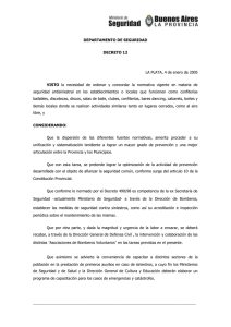 Decreto 12/05 - Ministerio de Seguridad