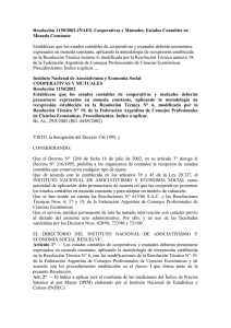 Resolución 1150/2002-INAES - Consejo Profesional de Ciencias