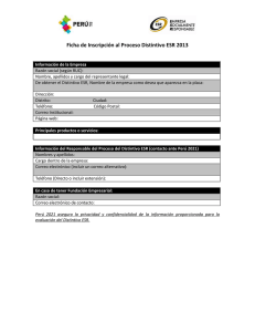 Ficha de Inscripción al Proceso Distintivo ESR 2013 Información de