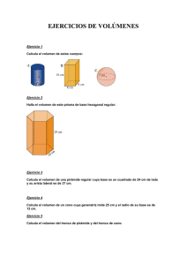 EJERCICIOS DE VOLÚMENES