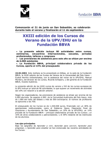 PresentacionCursos de Verano de la UPV/EHU