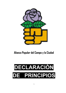 Alianza Popular del Campo y la Ciudad DECLARACIÒN DE