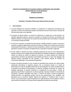 II. Objetivos de la Contratación - Opportunity International Nicaragua