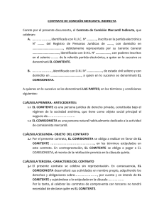 CONTRATO DE COMISIÓN MERCANTIL INDIRECTA