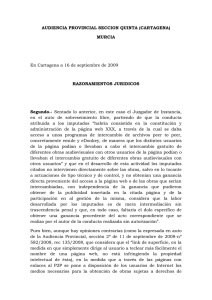 Extracto de la Audiencia Provincial de Murcia