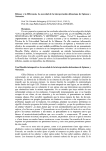 Deleuze y la Diferencia - UNLaM - Universidad Nacional de La