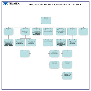 organigrama de la empresa de telmex