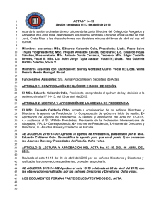 Acta Nº 14 - Colegio de Abogados y Abogadas de Costa Rica