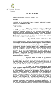 H. Cámara de Senadores Corrientes PROYECTO DE LEY